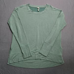 Athleta Women M Sage Green Coaster Luxe Crewneck Pull Over Sweatshirt